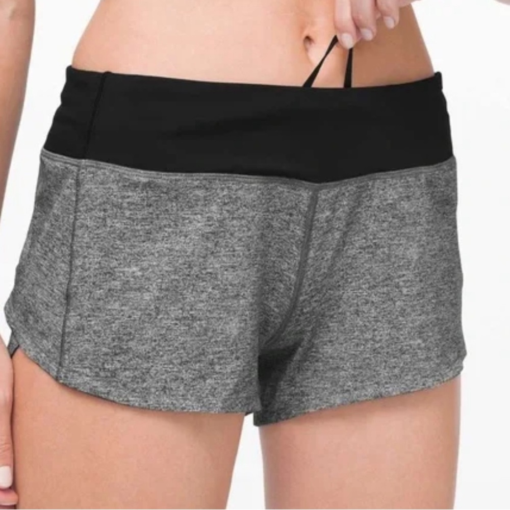 Lululemon Athletica Black and Gray Athletic Shorts